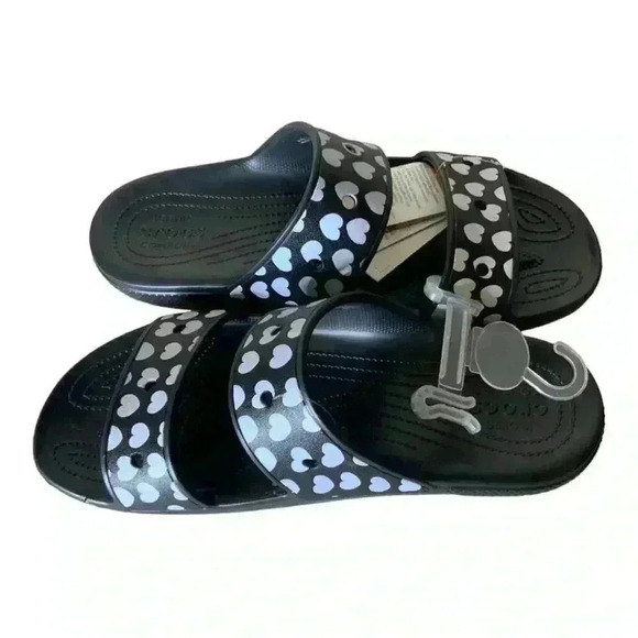 Crocs Heart Print Sandals Men's Size 15 Shoes NEW - Picture 8 of 14